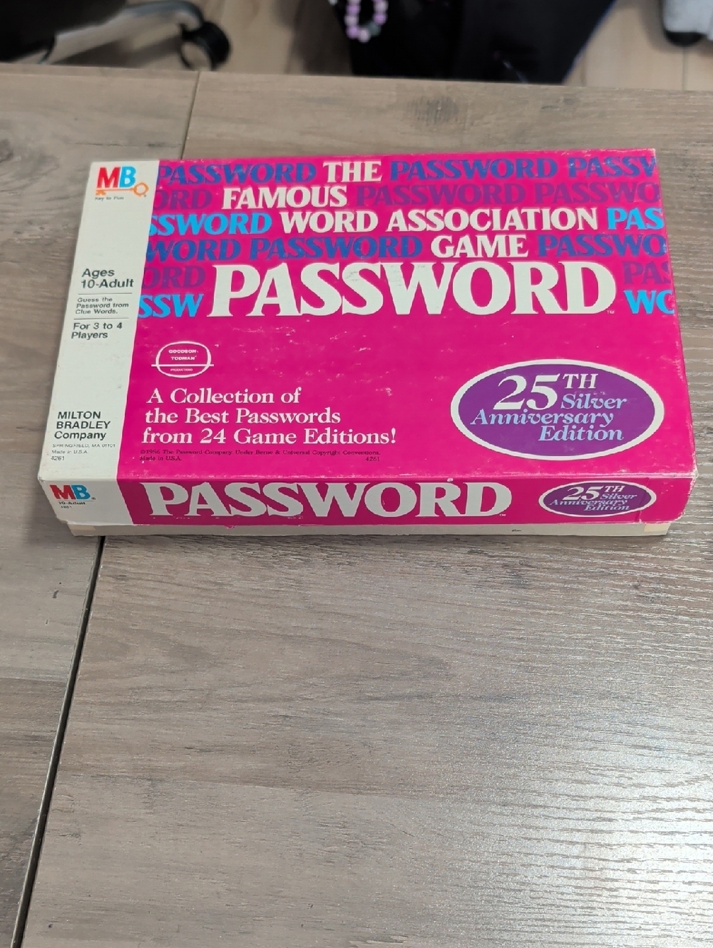 Vintage 1986 Password Board Game 25th Anniversary Edition
